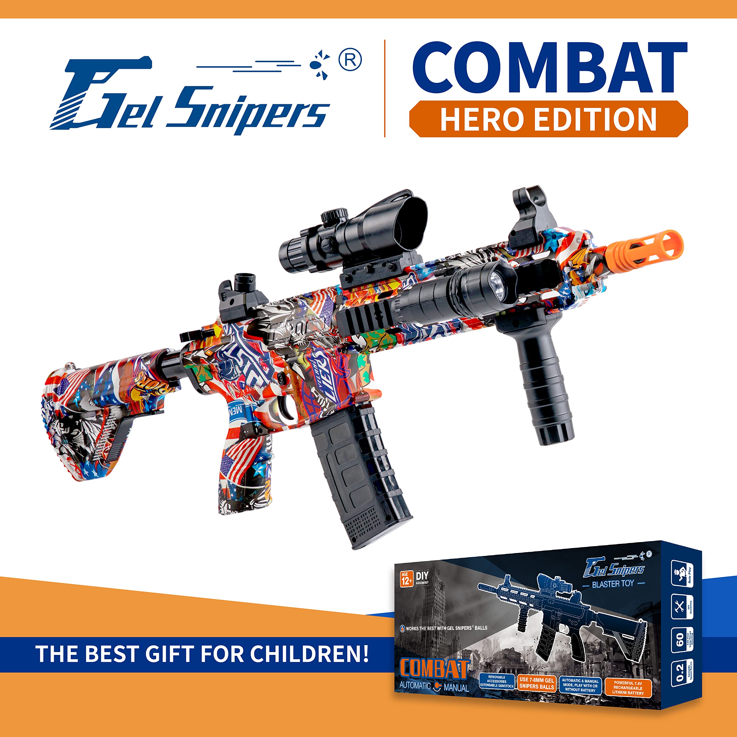 Buy Gel Snipers Gel Blaster Electric Toy Gun Full Kit with 3000 Water