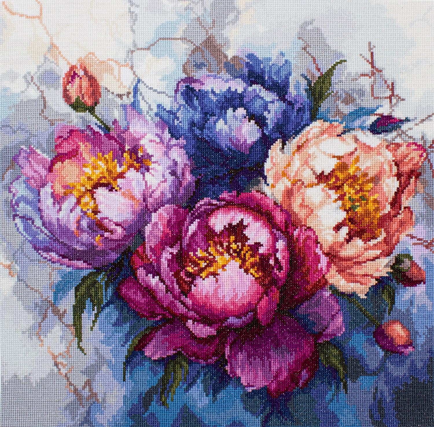 Luca-S The King of Flowers Counted Cross Stitch Kit, Multi-Colour