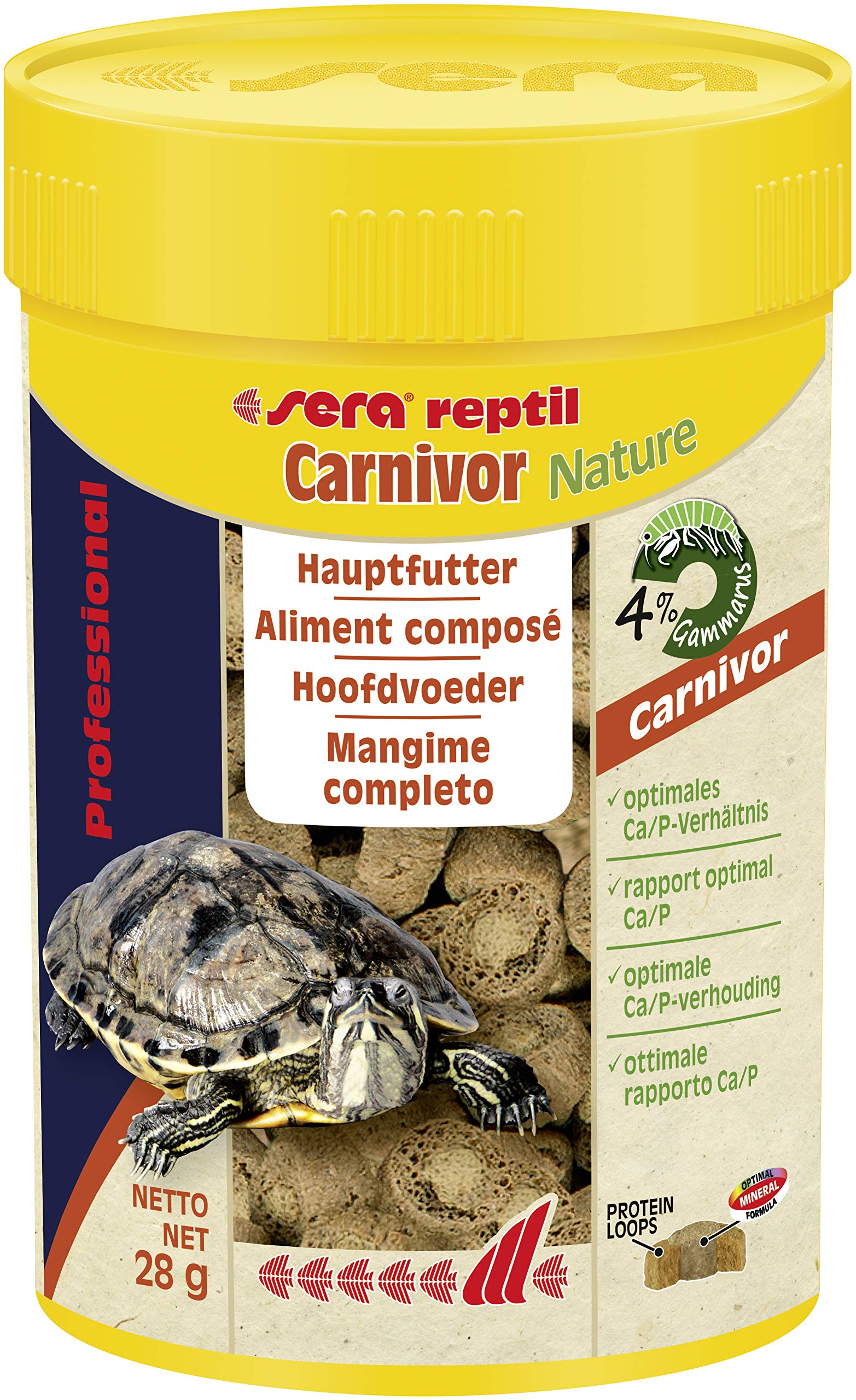 Sera Reptil - Alimento profesional para reptiles carnívoros, 100 ml, Cantidad neta 28 gr