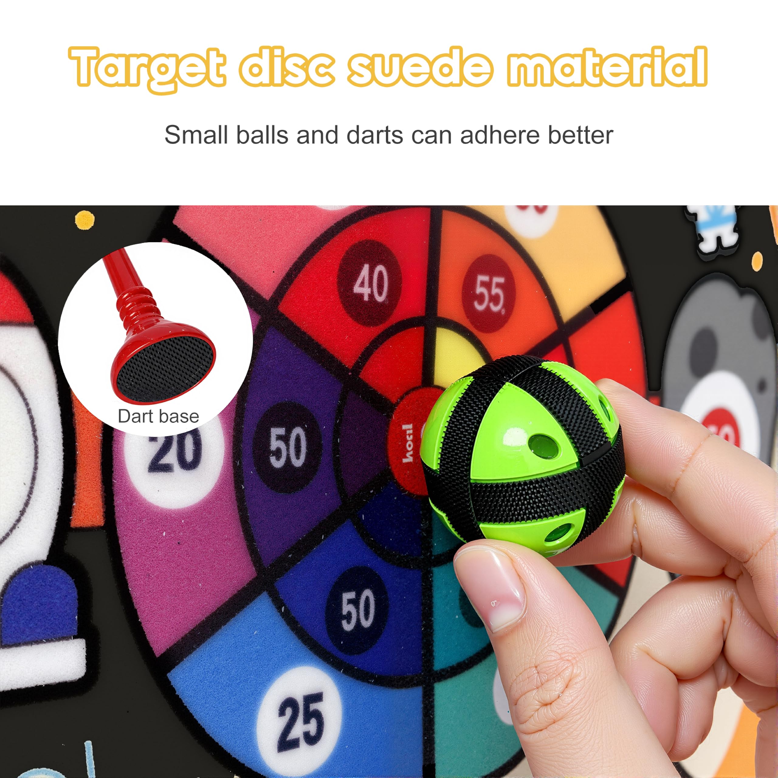Cockatoo Kids Dart Board Set β Yellow, 35cm Soft Foam Dartboard with 3 Safe Darts & 3 Balls, Indoor & Outdoor Fun Game Toy for Boys & Girls Age 2+, Improves Aim, Focus, Coordination & Motor Skills