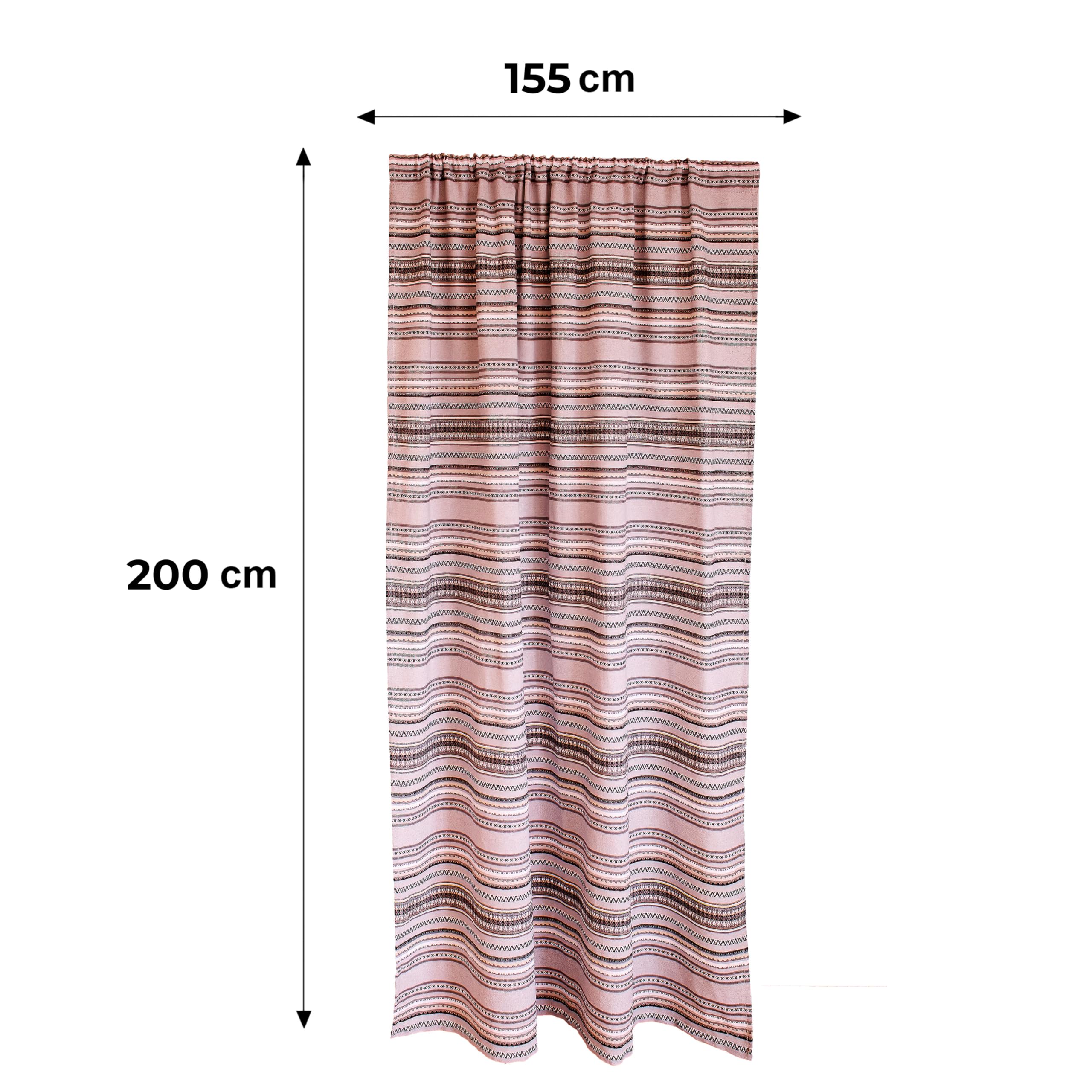 Cortina Etnica Alpujarreña 155 x 220 cm (Beige), antimosquitos, protección Solar