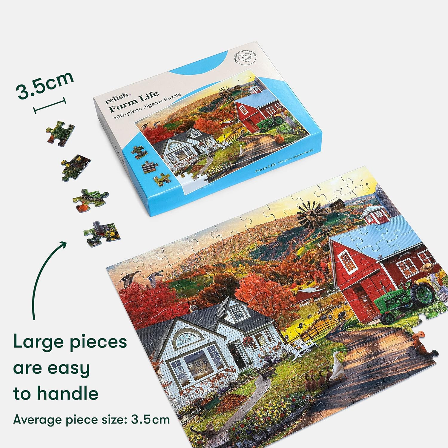 Relish New 100 Piece Farm Life Dementia Jigsaw Puzzle Dementia