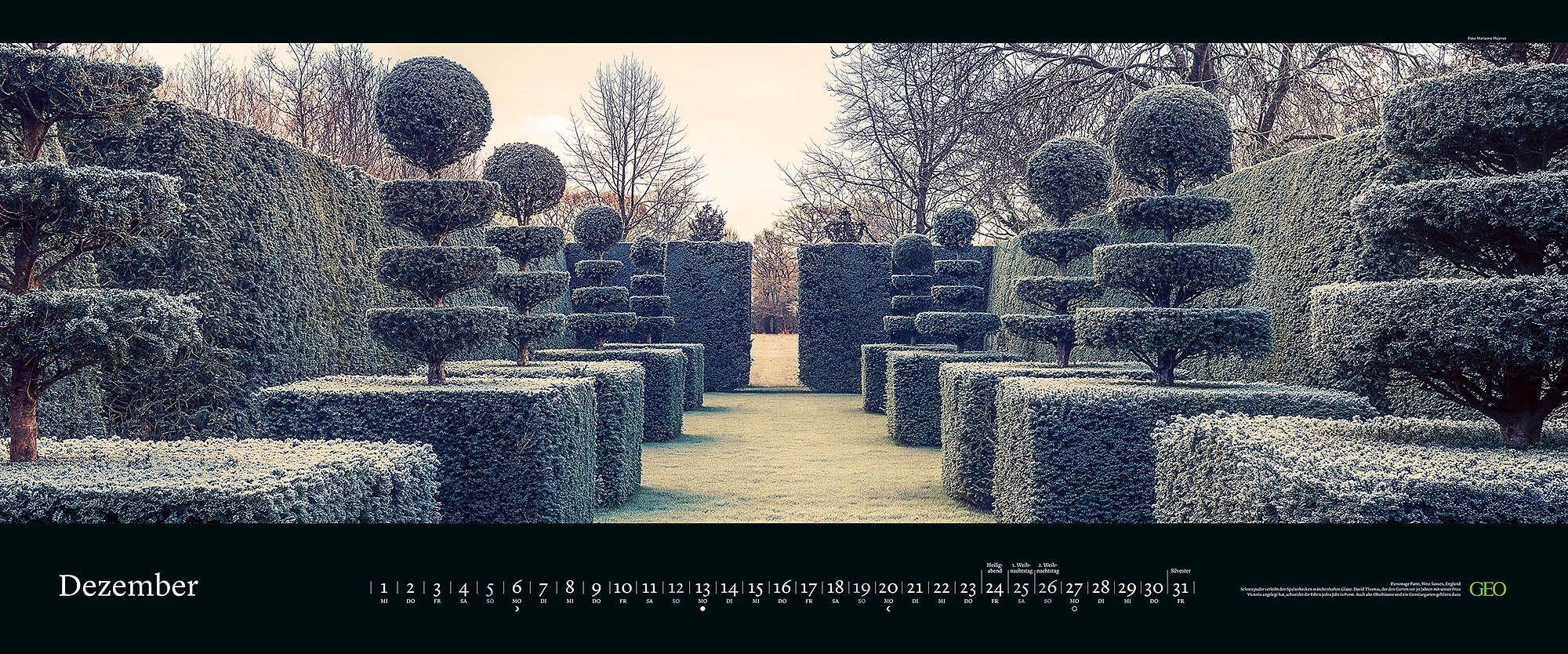 GEO Panorama: Die schönsten Gärten 2027: XXL Wandkalender 120x50cm mit 12 Gartenfotografien, deutschem Kalendarium und Spiralbindung | XXL Wandkalender 120x50cm mit 12 Gartenfotografien, deutschem Kalendarium und Spiralbindung