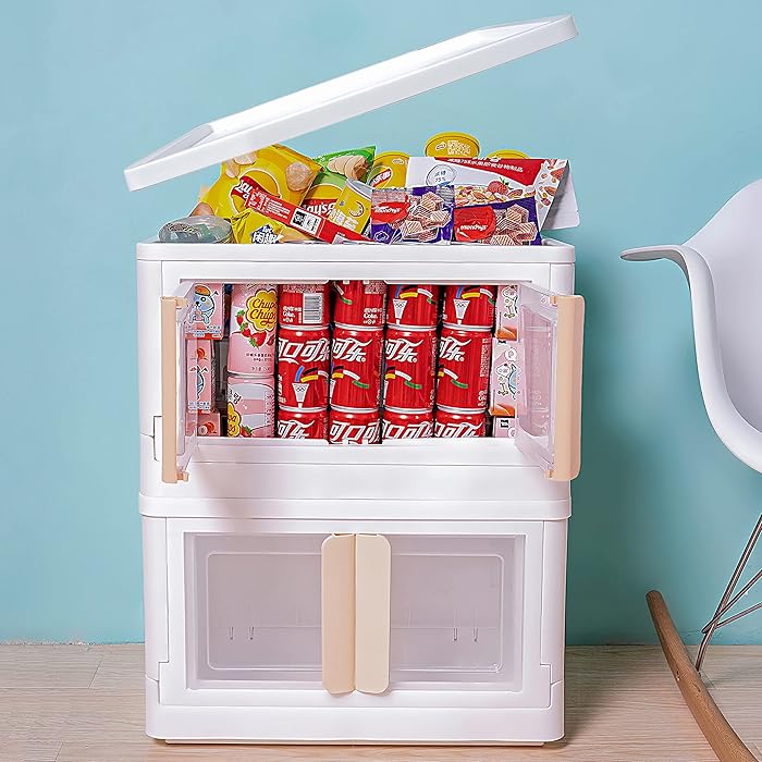 Buy YouLike Clear Plastic Storage Bins with Lids Wheels Collapsible