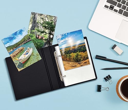 Miniatura 2 de Better Office Products Álbum de fotos para fotos de 4 x 6 pulgadas, mini carpeta de fotos de tapa dura de 2 anillas, capacidad para 36 fotos de 4 x