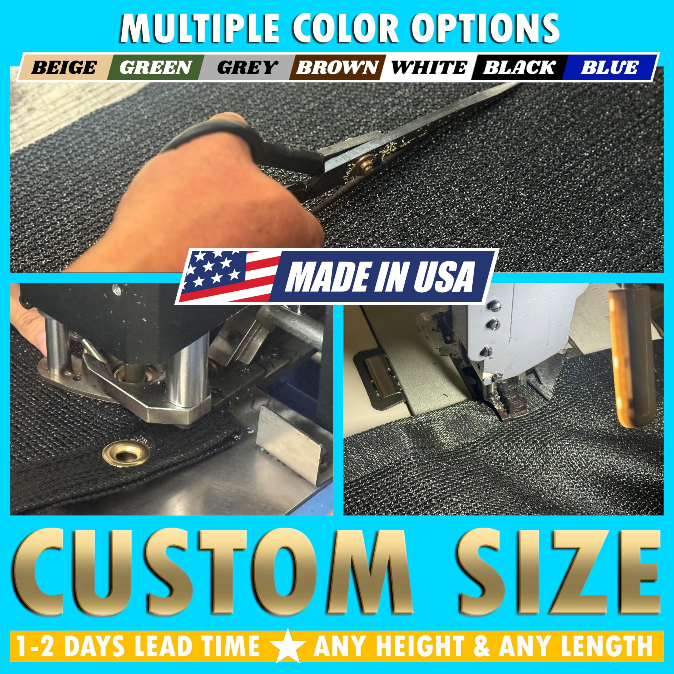 Schermo Di Privacy Esterno Nero 6X50FT E Copertura In Rete - Foto 6