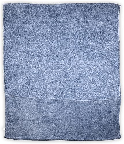 Miniatura 2 de DEMDACO Family Together Time - Manta con bolsillo para pies, color azul bígaro, 60 x 120 pulgadas