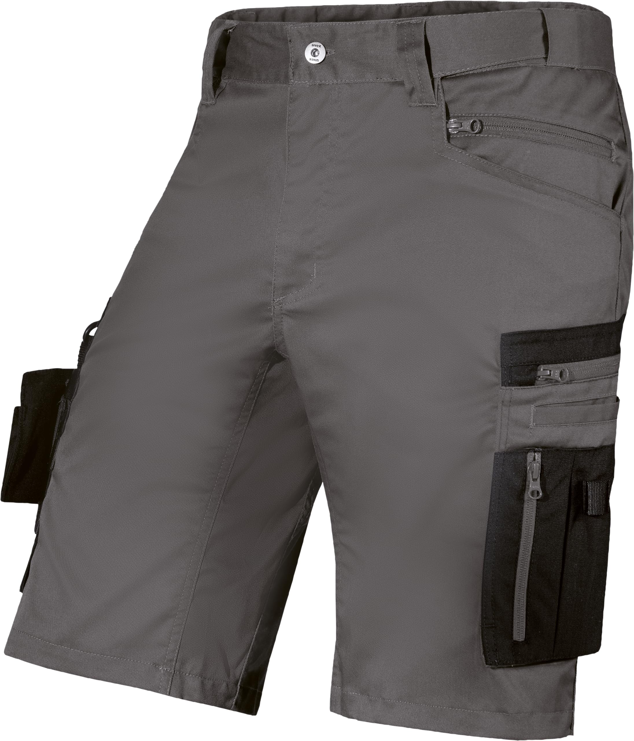Uvex Echor - Pantaloni da lavoro corti da uomo, pantaloncini da lavoro, pantaloni cargo con elastico in vita, Blu scuro