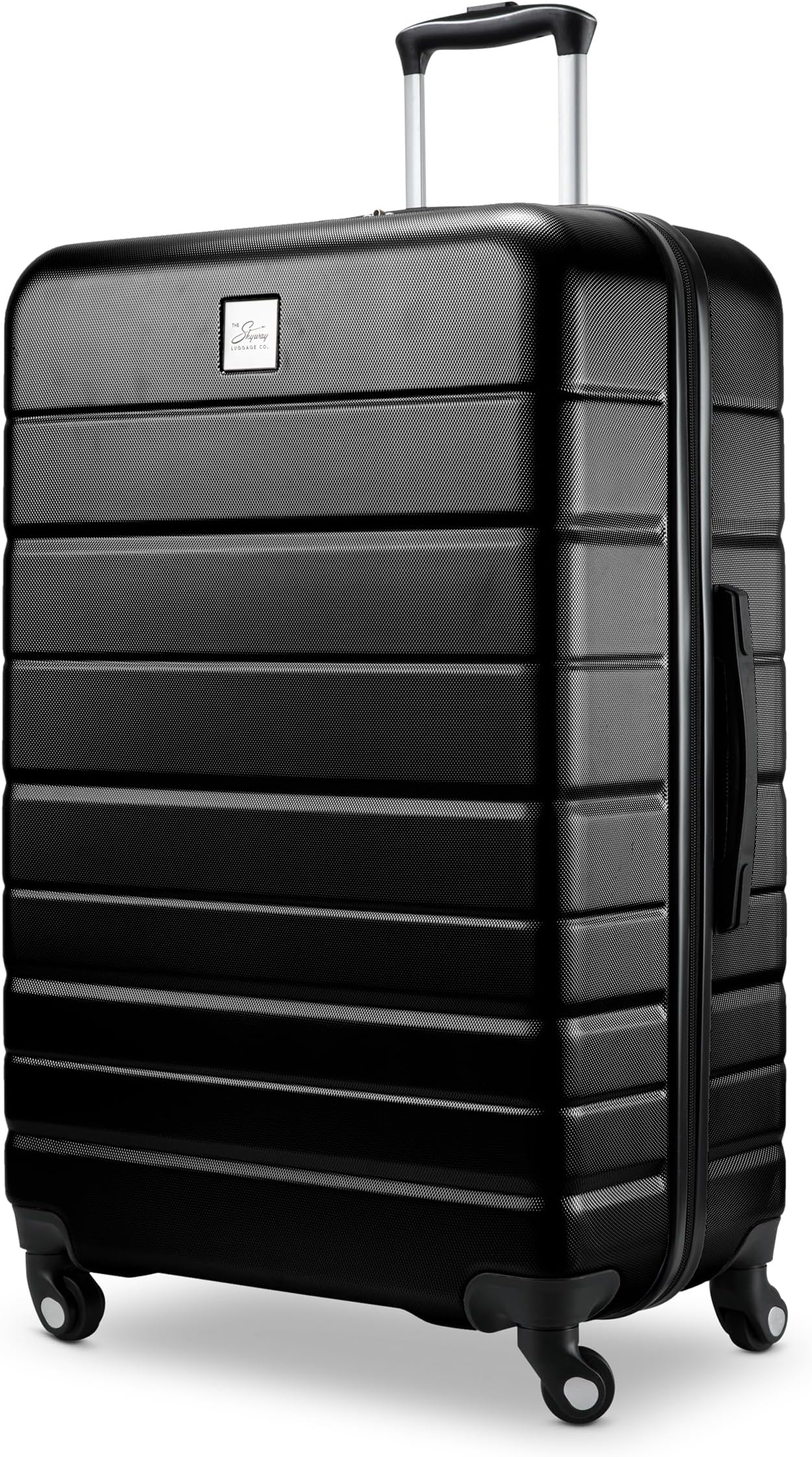 Skyway Epic 2.0 Hardside 4-Wheel Spinner, Lightweight Suitcase, Unisex, Stylish, Men and Women, 24-inch Medium Check-In, Black