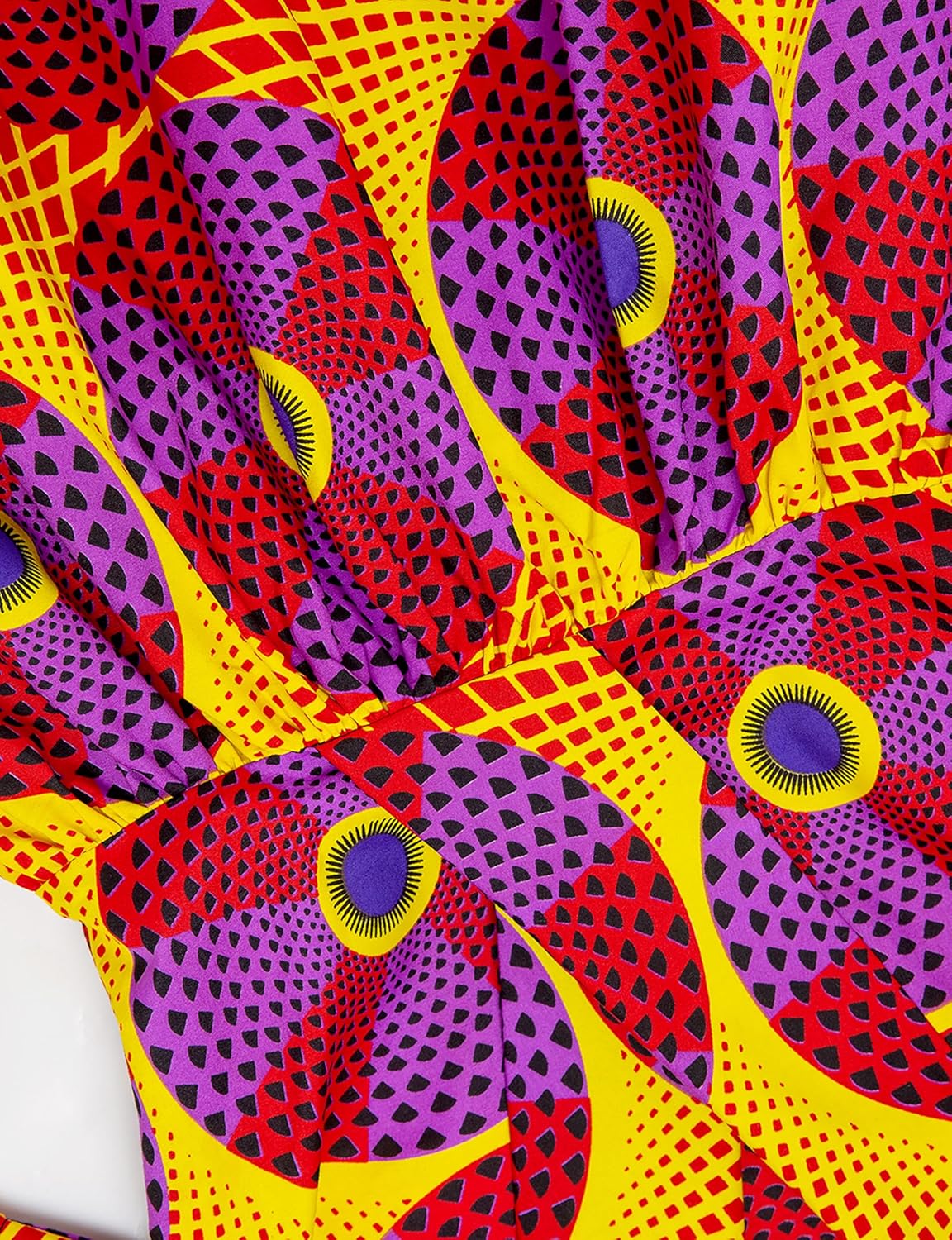 SHENBOLEN Women African Floral Print Dress Ankara Wax Short Sleeve Dresses - Image 4