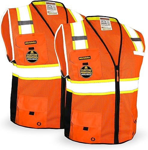 KwikSafety - Charlotte, NC - Chaleco de seguridad BIG KAHUNA 2 PACK Clase 2 ANSI OSHA reflectante de alta visibilidad resistente construcción de