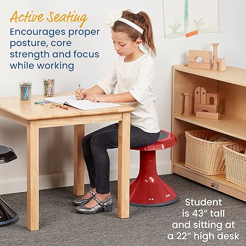 Miniatura 63 de ECR4Kids - Taburete oscilante activo ACE para niños y adultos, aula flexible y asientos en el hogar Verde,Berenjena,Verde (Grassy