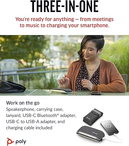 Miniatura 5 de POLY - Sincronizar 20+ USB-A Bluetooth Smart Speakerphone Personal (Plantronics) - Conéctese a teléfonos inteligentes a través de Bluetooth-PCMac a