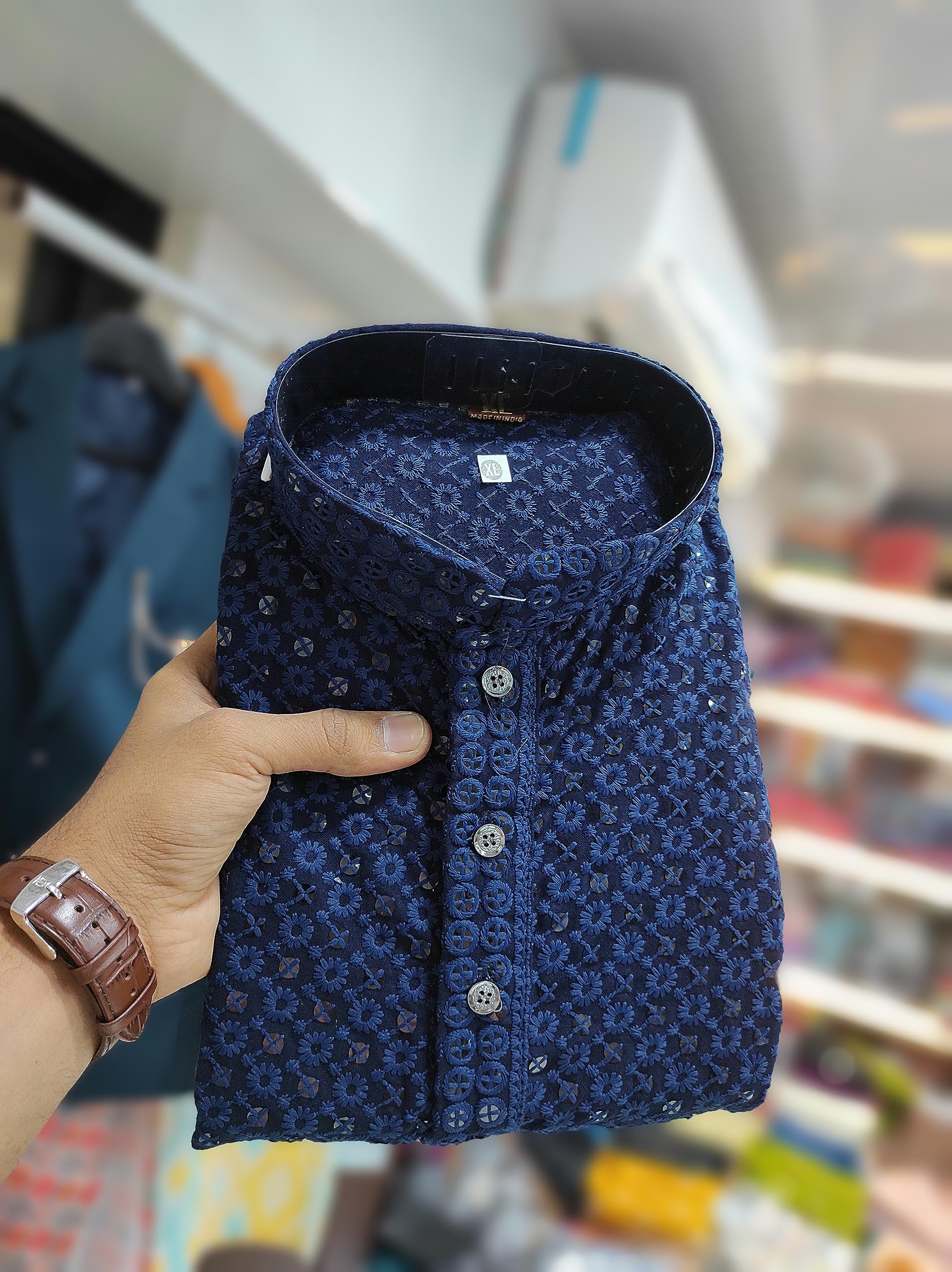 ROYALICA Lucknowi - Kurta da uomo, stile etnico indiano, confezione da 1
