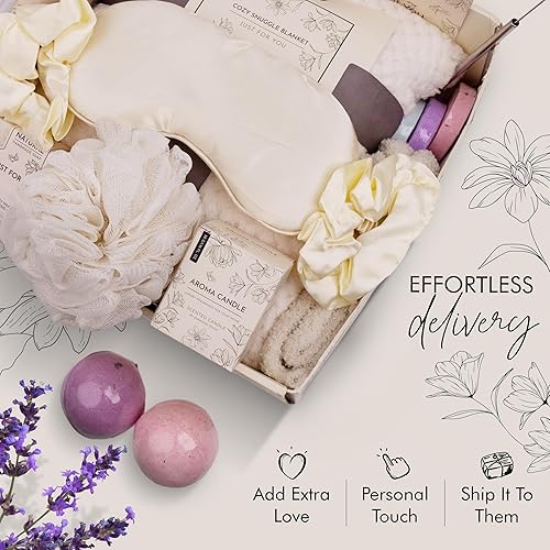 Miniatura 5 de Regalos para mujeres, paquete de cuidado, cesta de regalo con texto en inglés Get Well Soon (Get Well Soon, Feel Better, Feel Better), regalo de