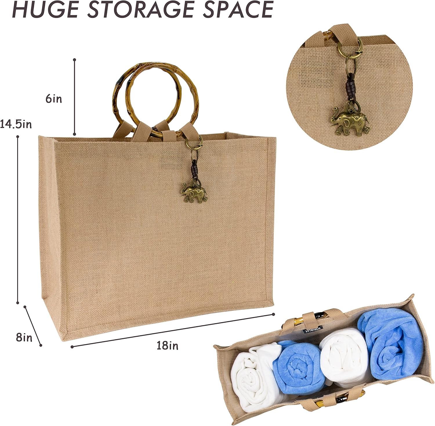 Hibala Woven Large Beach Bag Straw Beach Tote Handmade Weaving Shoulder Tassel Bag Handbag