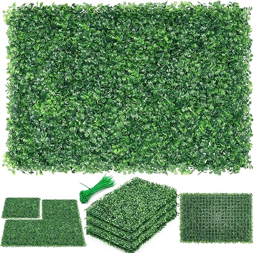 ZXMOTO Paneles de seto artificiales de boj, 36 piezas de plantas de seto topiario, decoración de pared de césped sintético, para decoración de