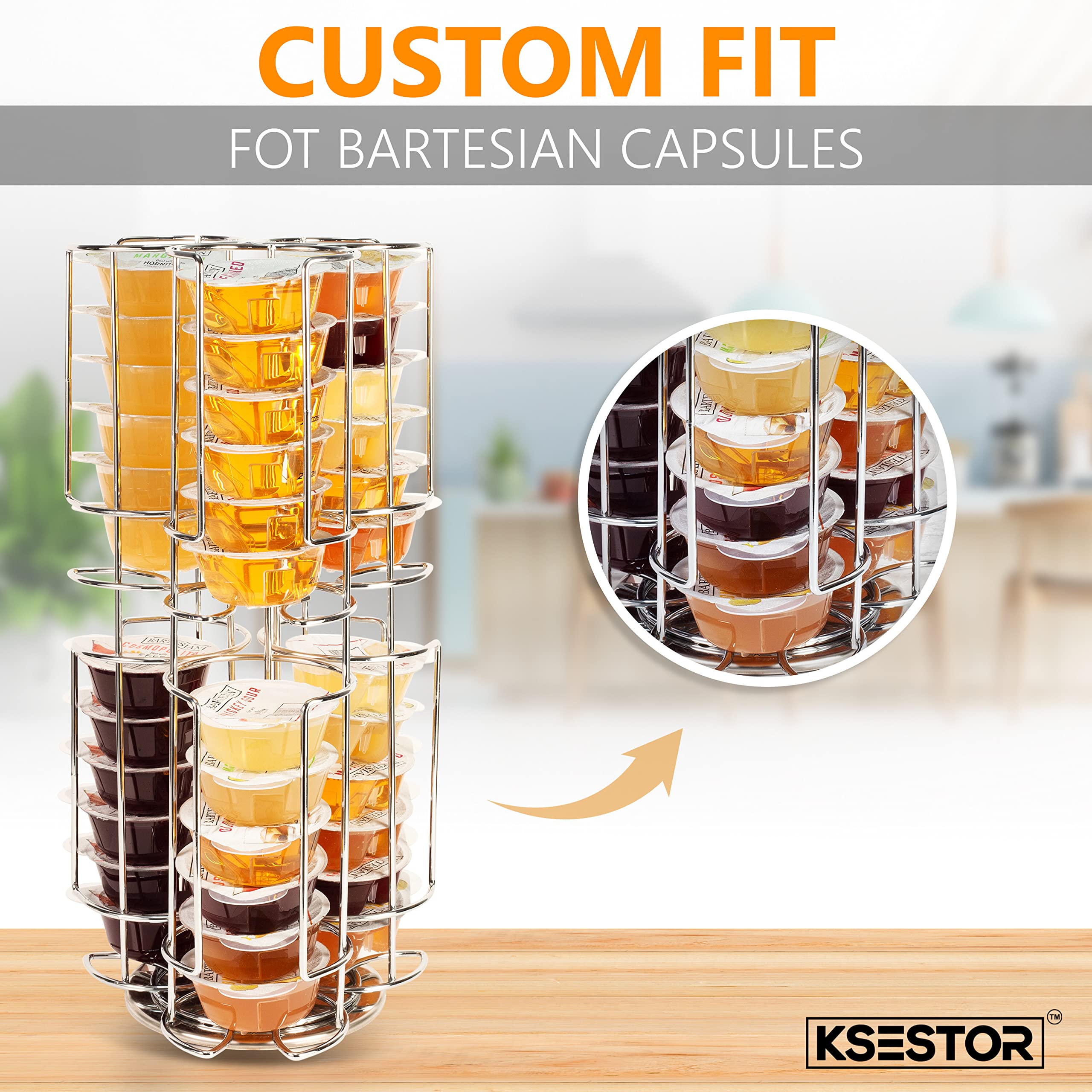 Buy Storage Carousel for Bartesian Capsules by Ksestor Holds up to 36