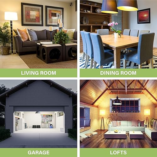 Miniatura 6 de Sigalux Bombillas LED equivalentes a 100 vatios equivalentes a bombillas cálidas estándar de 2700 K, blanco suave, no regulable, A19 Nature ahorro