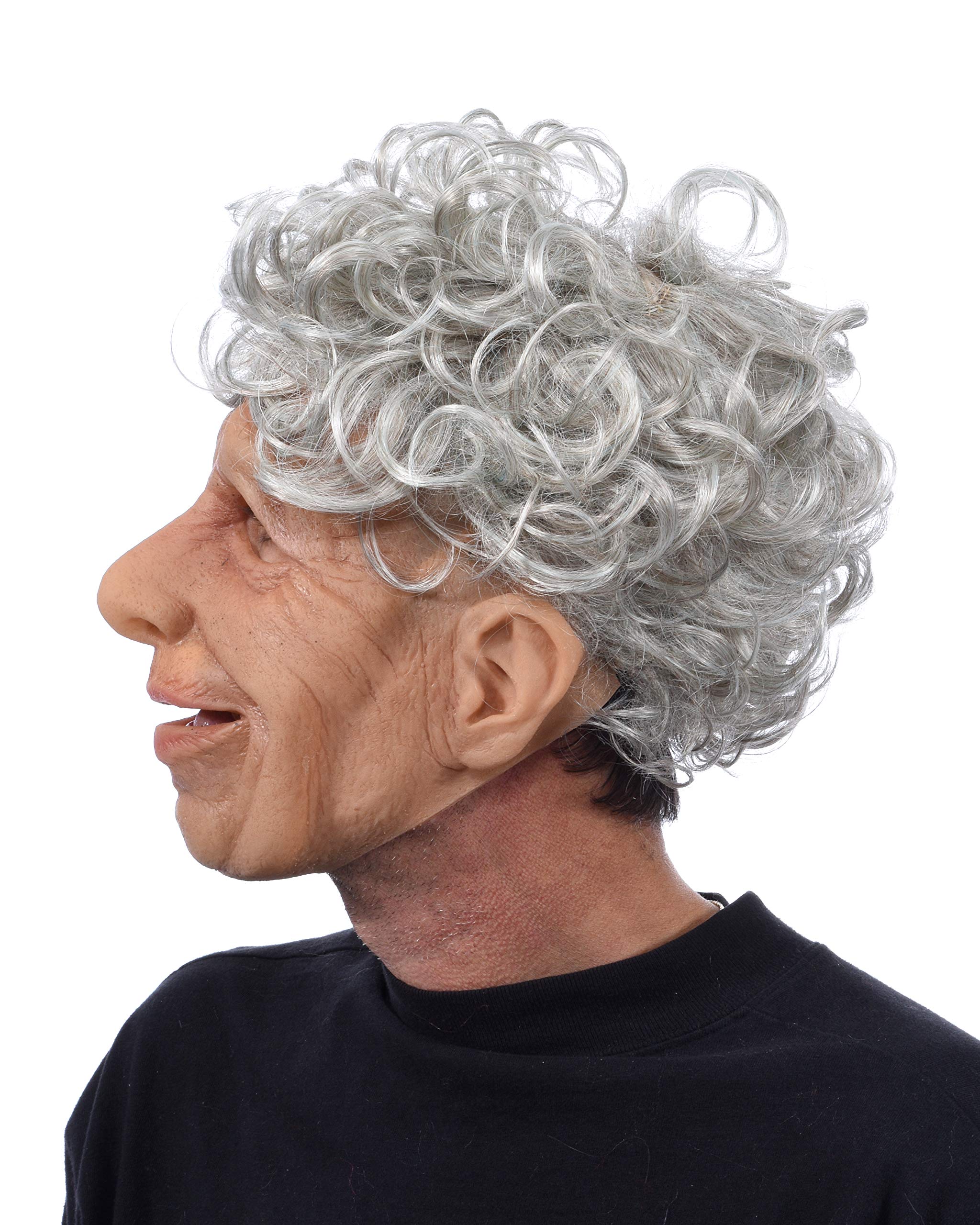 Zagone Grandma Latex Mask - Realistic Old Lady Face, Silicone Halloween Mask for Adults Grandma Costume Human Face - Image 2