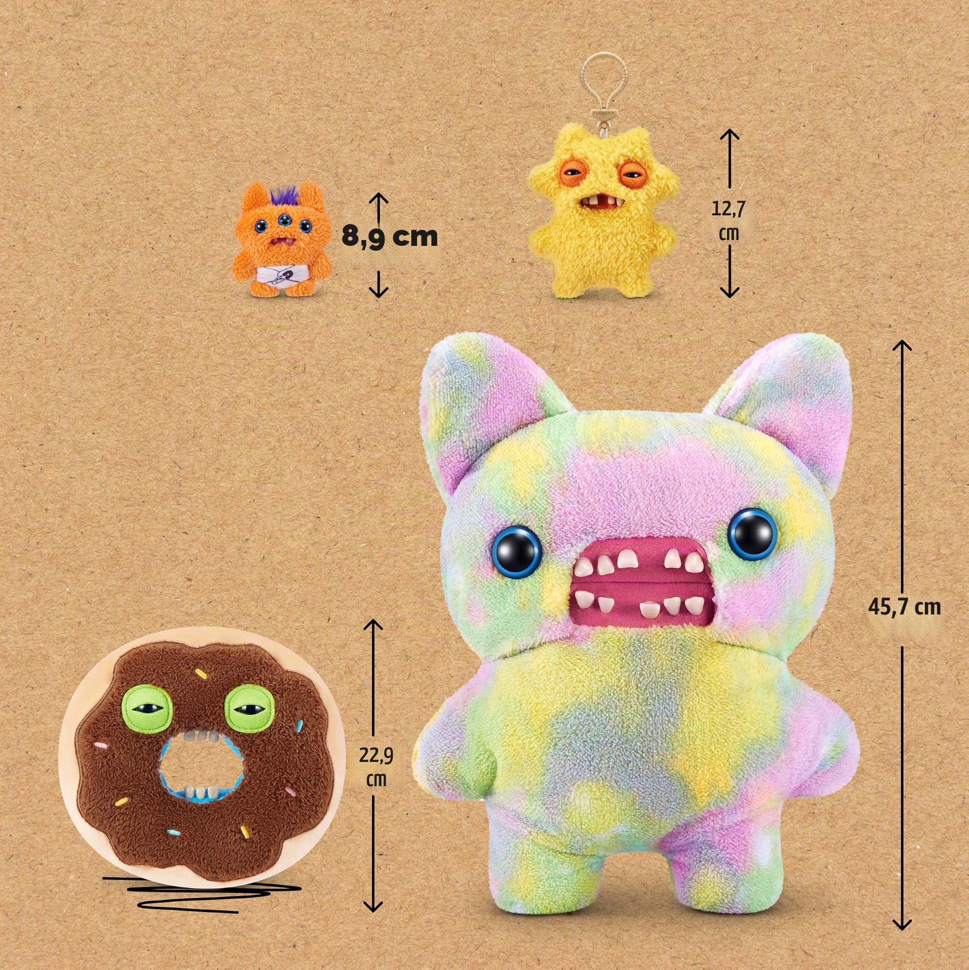 FUGGLER-NON LICENSED 9” CORE-SERIES 1-FUGGALICIOUS PLUSH 9" 2PK