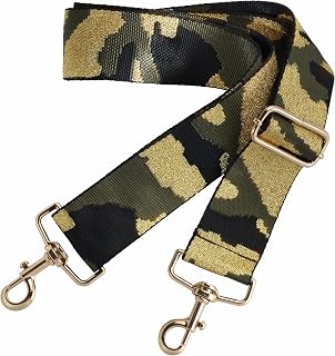 Correa de hombro ancha, correa de bolso ajustable de 2 pulgadas, multipatrón, bolsa cruzada de lona para bolso de mano unisex, bolsas cruzadas, bolsas de hombro (camuflaje verde militar)
