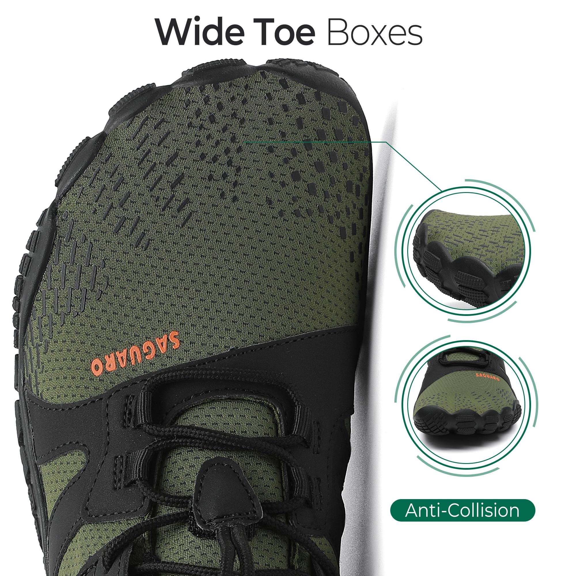 SAGUARO Uomo Donna Scarpe Barefoot Minimaliste Leggere Comod Scarpette da Trekking Trail Running GR.35-48