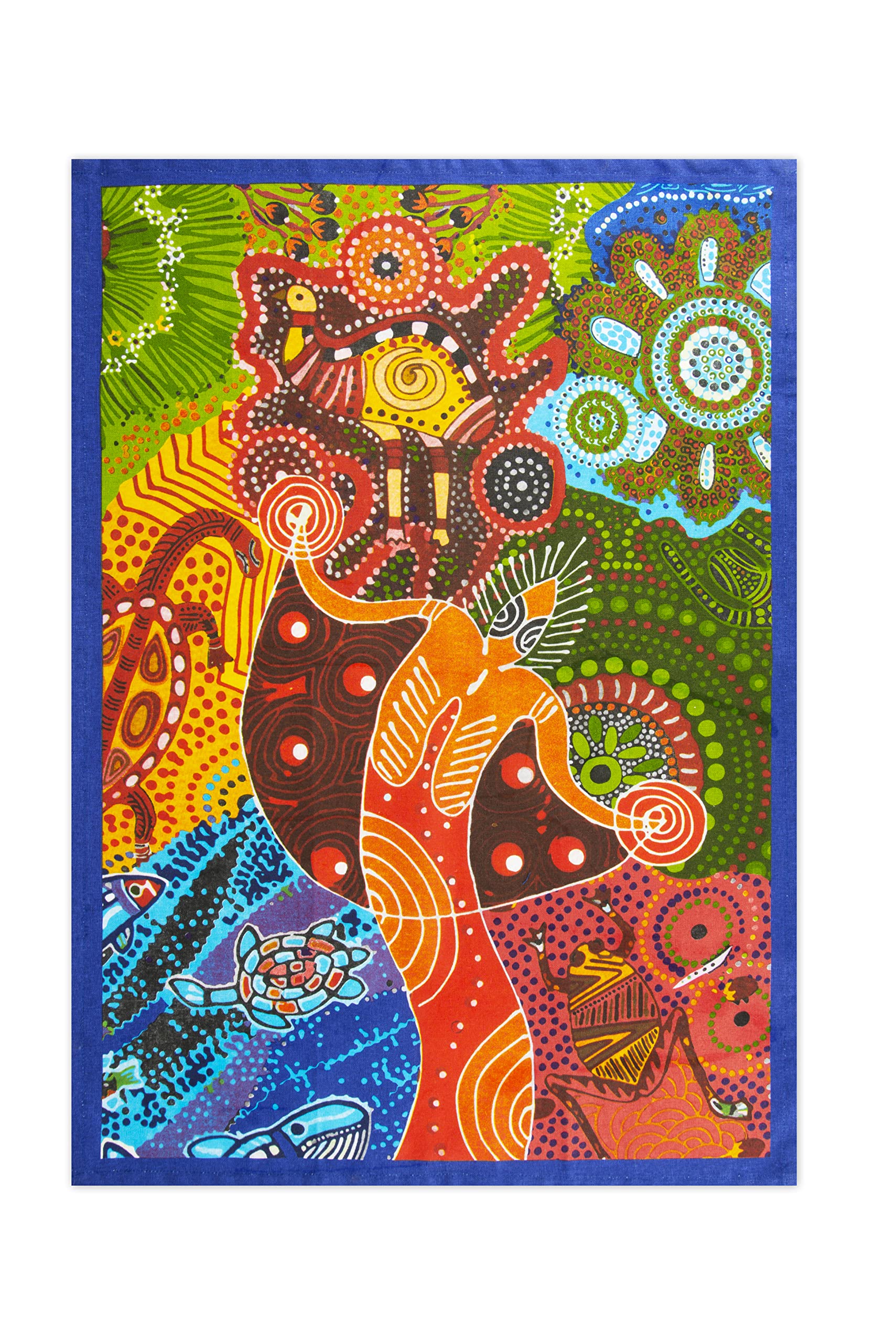Excelsa Aboriginal Kitchen Towel 100% Cotton, Cm. 70 x 50, With Hole