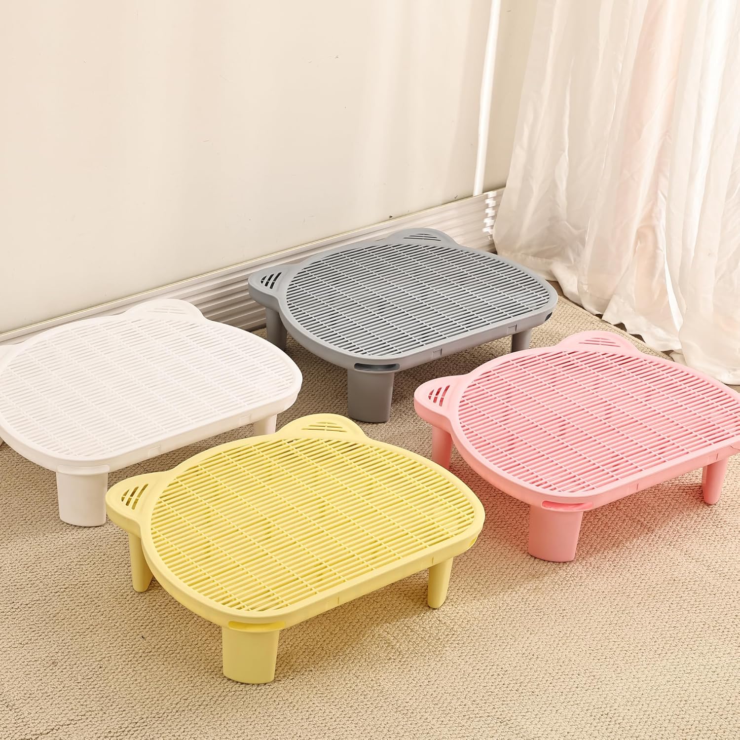 Litter Box Step,Cat Ramp with Filter Function,Elevated for Old and Kitten,2 Heights Suitable for Various Litter Boxes (Grey)