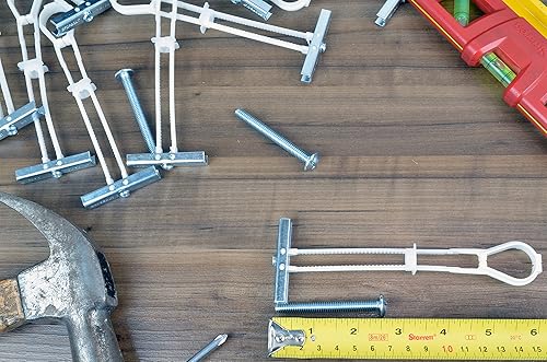 Miniatura 7 de SFOR - Paquete de 60  30 anclajes + 30 pernos  Anclaje de palanca de 14 pulgadas con pernos  Anclajes para paneles de yeso, pernos para paneles de