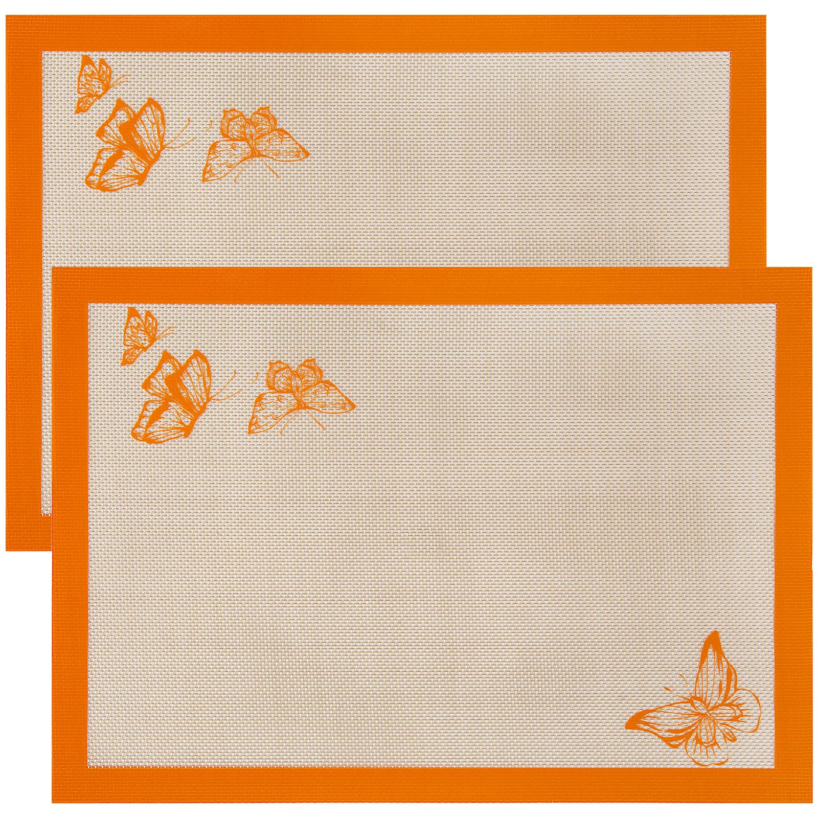 Silicone Baking Mat, 2 Pac 16.5"L x 11.6"W Silicone Cookie Sheets Reusable Baking Mat - Non-Stick Food Safe Dark Gray Oven Baking Sheet for Making