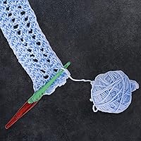 Vista 5 de Divit Shilp Alpha - Ganchos de ganchillo con mango ergonómico, aguja de tejer hecha a mano de resina de 7 pulgadas, tejido de hilo para mezcla