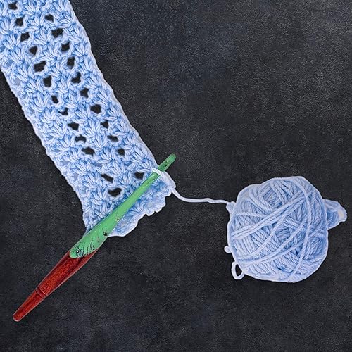 Miniatura 5 de Divit Shilp Alpha - Ganchos de ganchillo con mango ergonómico  Aguja de punto de resina hecha a mano de 7 pulgadas, tejido de hilo para manualidades