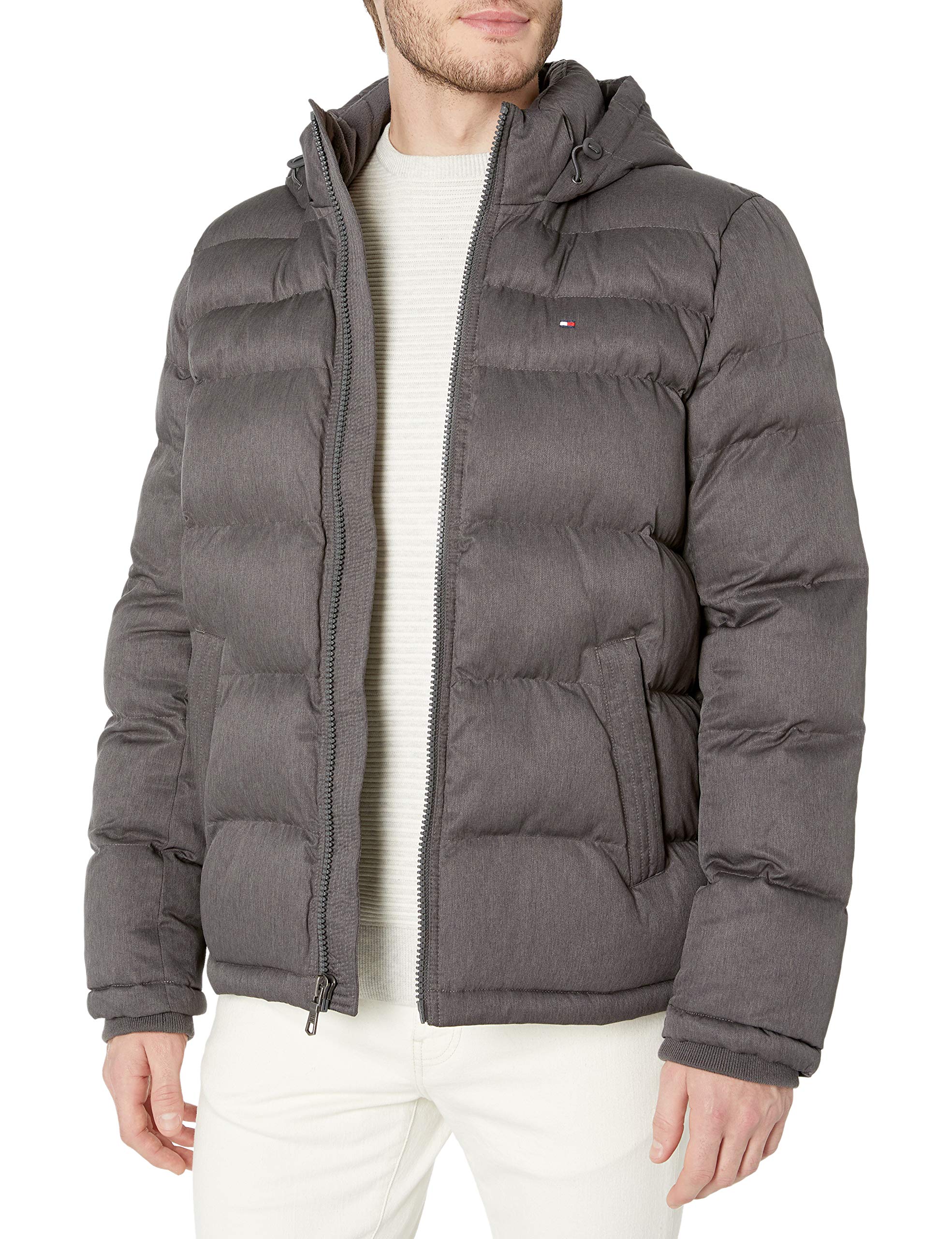Tommy HilfigerMen's Down Alternative Hooded Puffer Jacket (Standard and Big  Tall)