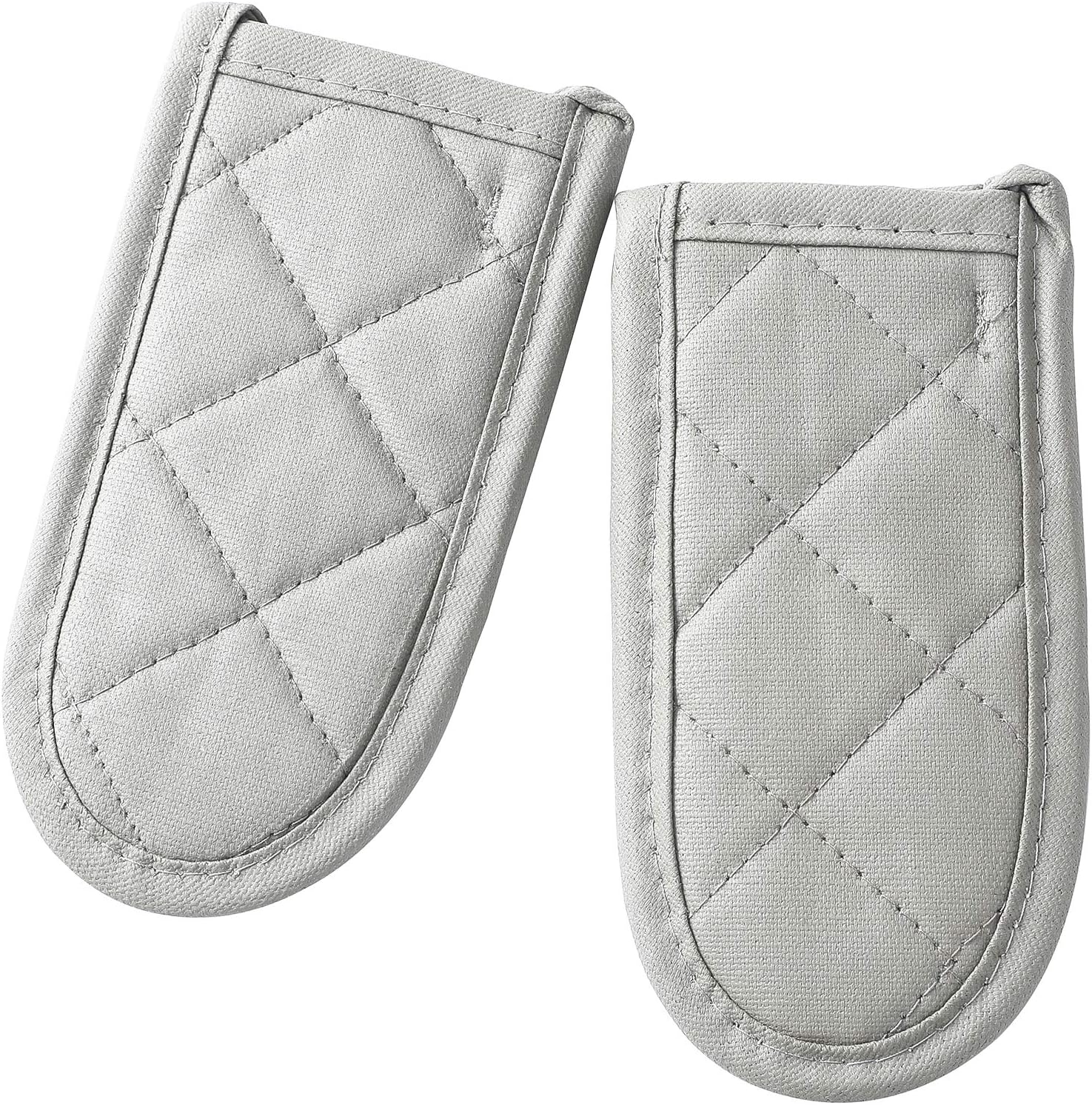 Cast Iron Skillet Handle Covers,Pot Handle Covers Heat Resistant,Pot Holders for Kitchen Heat Resistant,Machine Washable Handle Mitts 2 PCS (Plaid-Blue)