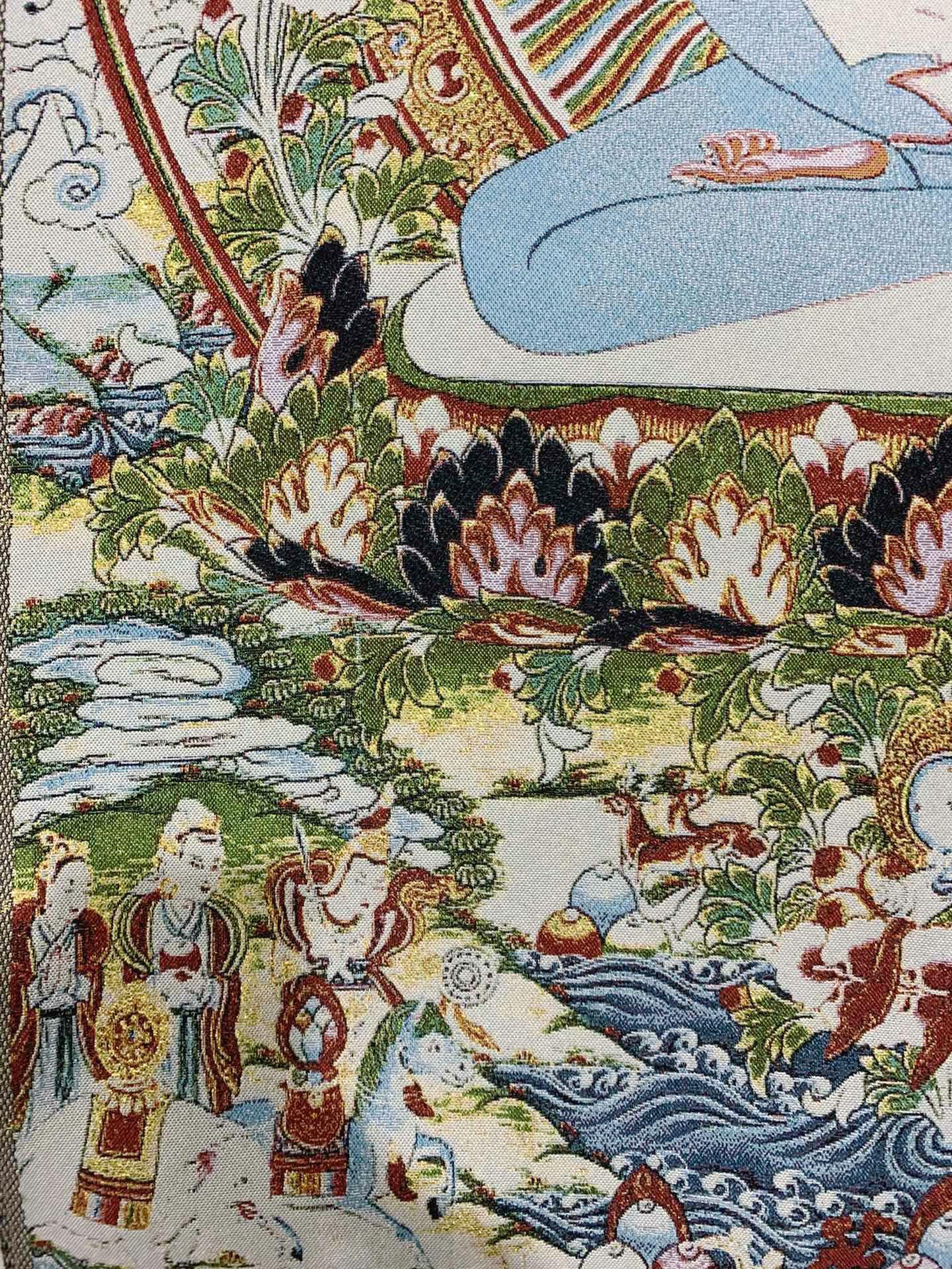 Thangka jedwabny haft buddyzm tybetański Samantabhadra budda Fengshui tangka wiszące na ścianie do wystroju domu gobelin medytacja