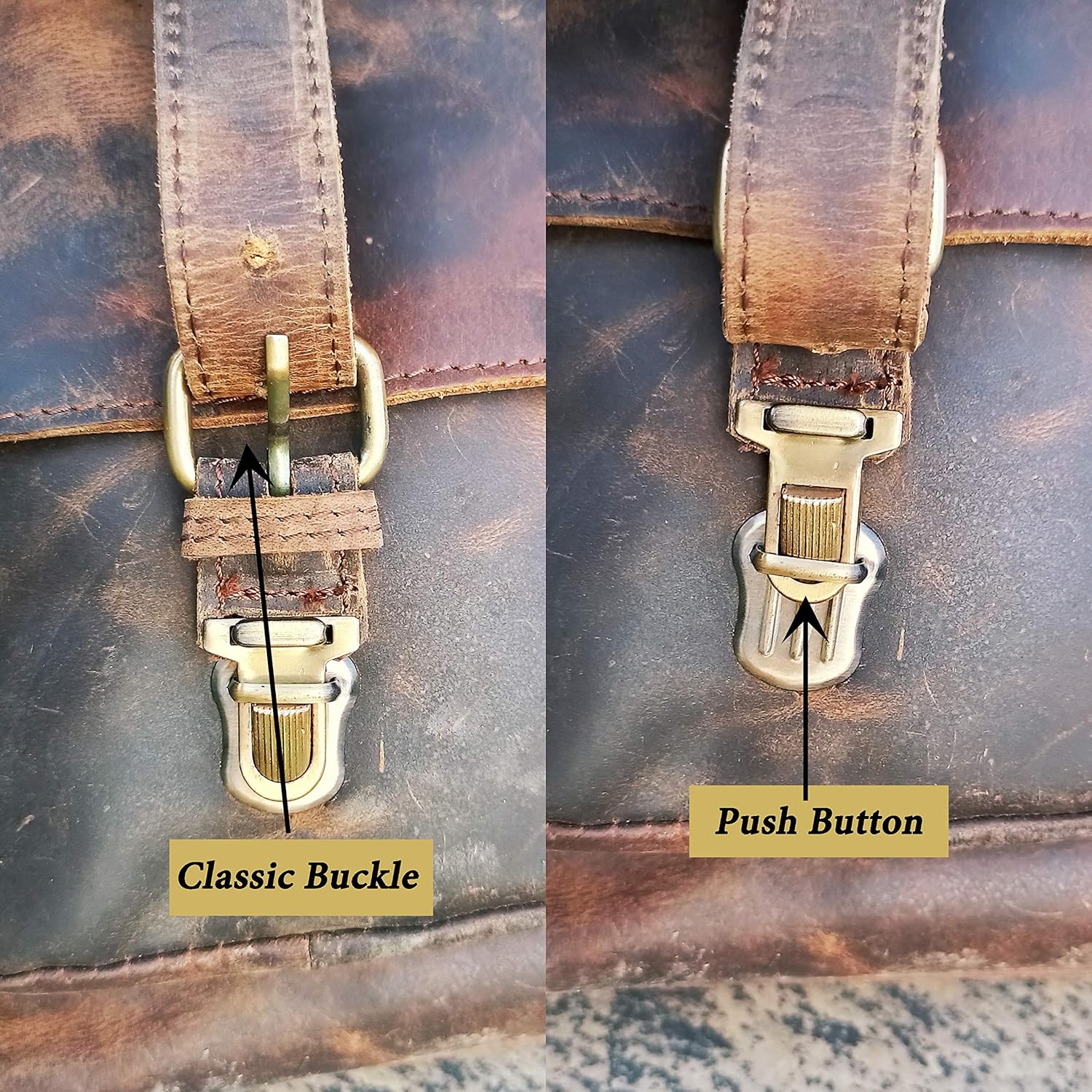 Leather Laptop Messenger Bag 18 inch Leather Handmade Office Briefcase for Men,Dark Brown