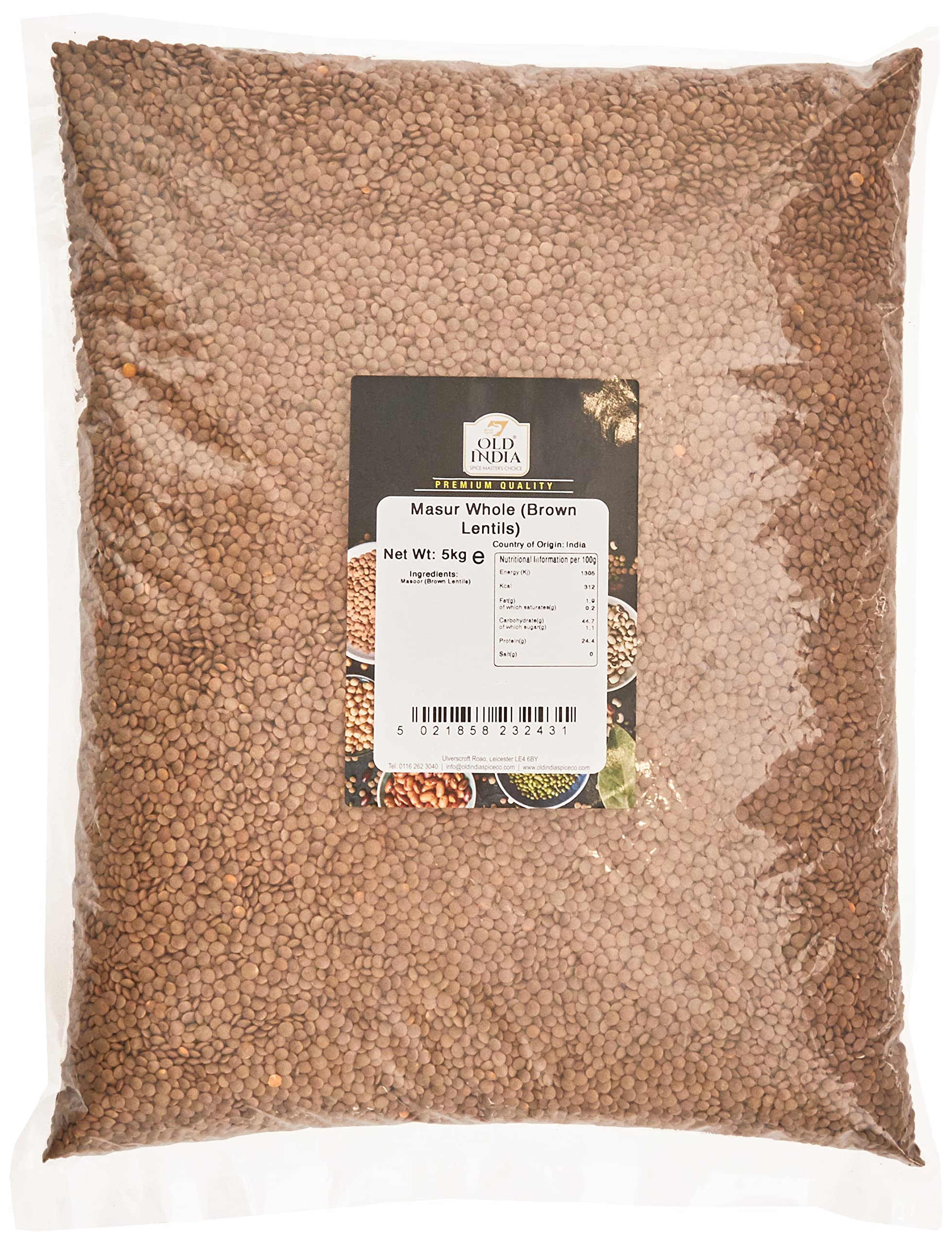 Old India Masur Whole (Brown Lentils) 5kg