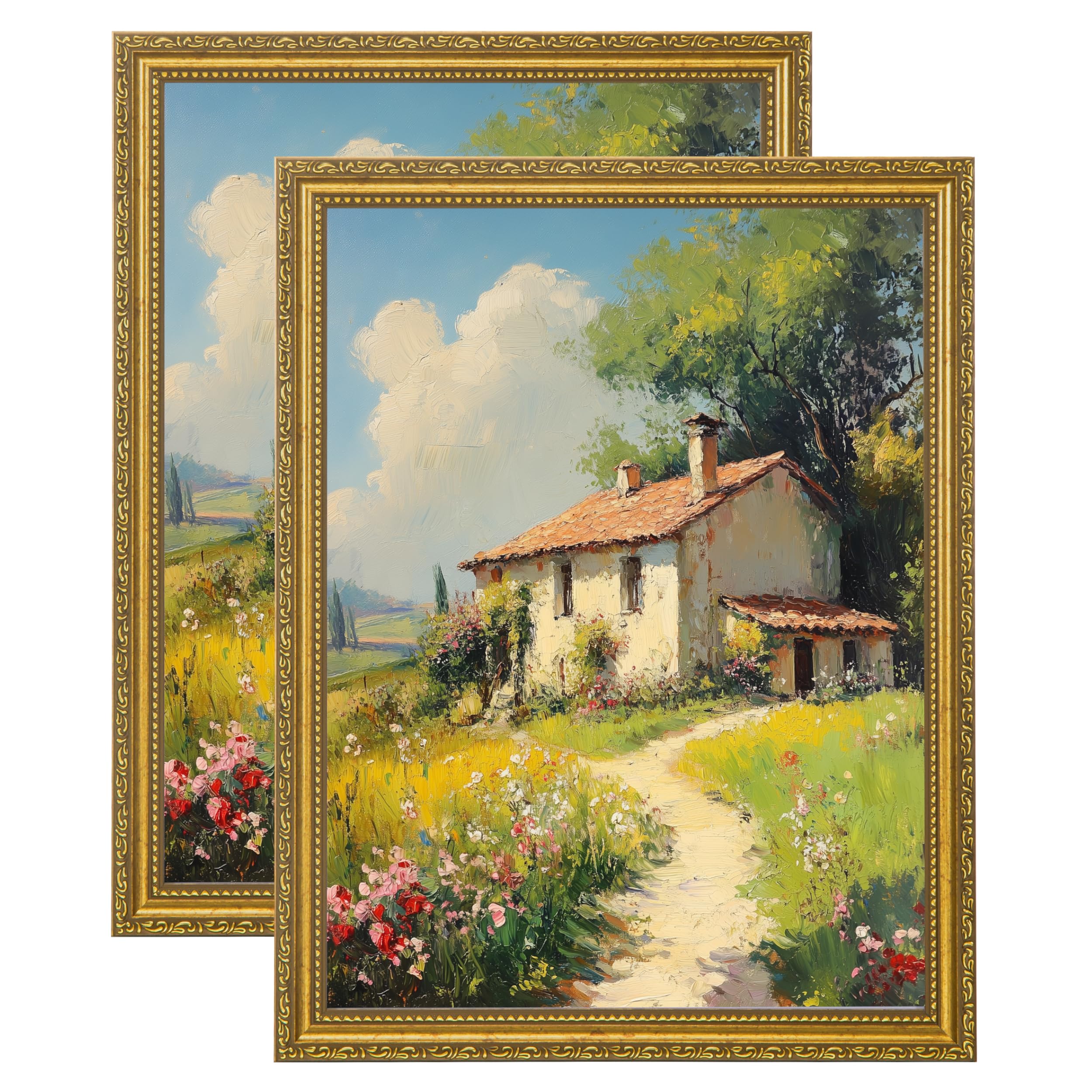 eletecpro 12x16 Vintage Picture Frame Gold 2 Pack