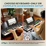 Alesis Teacher's Choice 61 Portable Keyboard Piano for Beginners with 61 Light Up Keys, 300 Sounds, Speakers, Stand, Bench, Headphones and Skoove Music Lessons