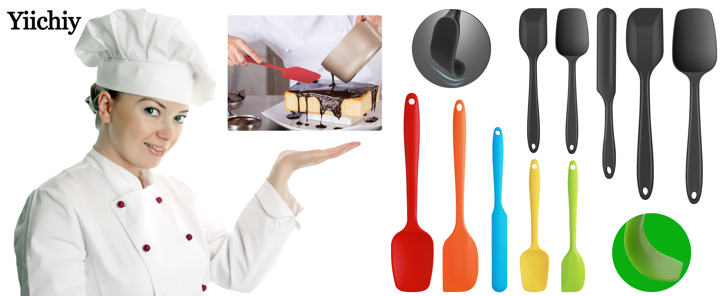 5 PCS Spatule Silicone, Spatule Cuisine,Ustensiles à Maryse Patisserie