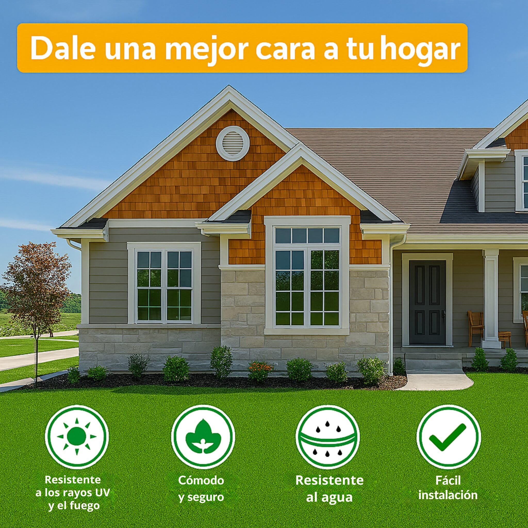Rollos de Cesped Artificial 2x5 Barato - Césped Artificial para Exterior Resistente y Suave - Rollo Cesped Artificial Terraza Compatible con Animales - Alfombra Césped Exterior 20mm