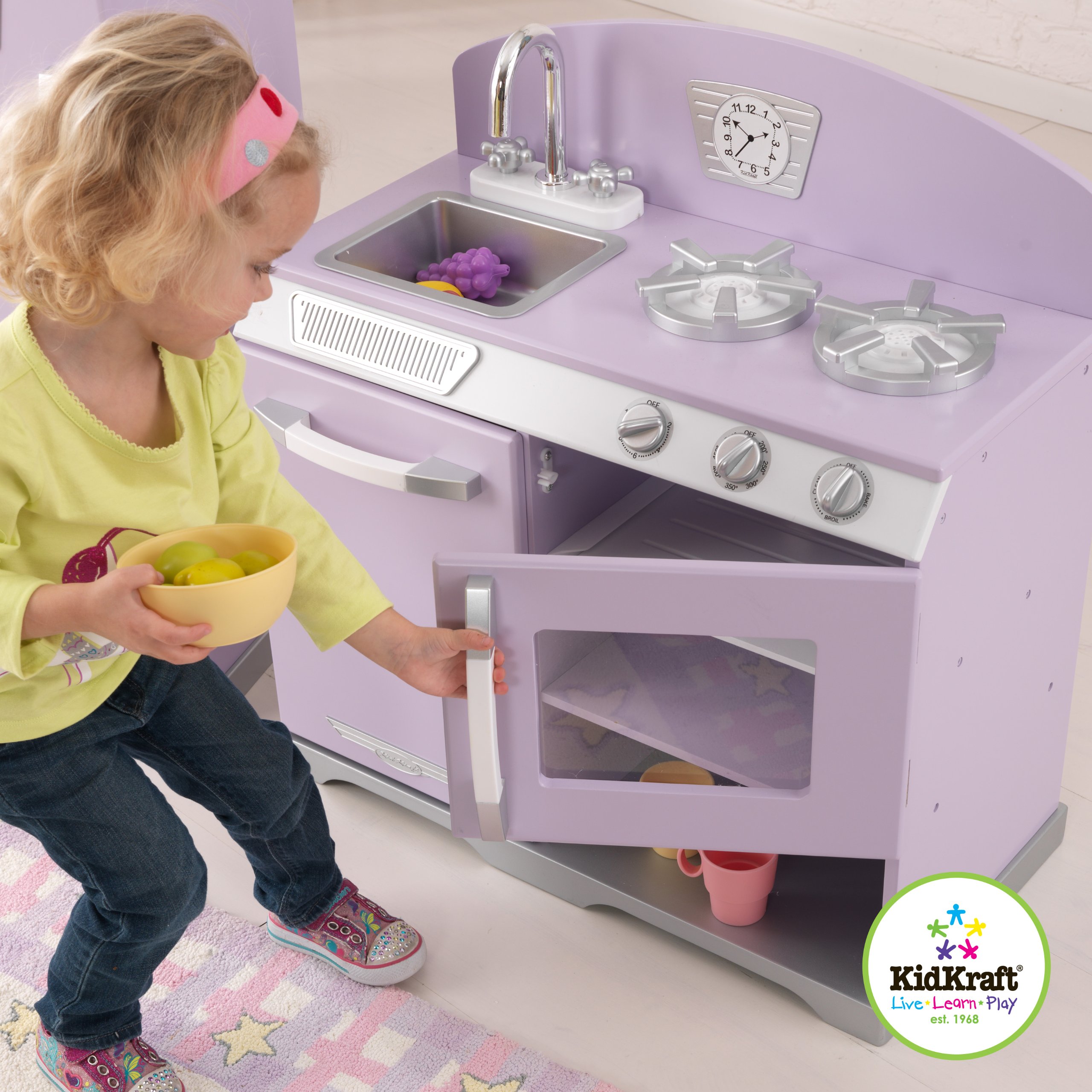 Amazon.co.jp: KidKraft ラベンダー レトロ キッチン 冷蔵庫 : おもちゃ