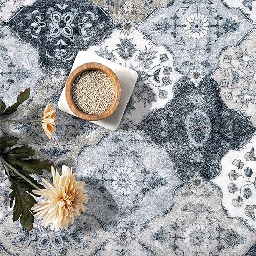 Miniatura 5 de Alfombra de pasillo  Alfombra lavable de 2 x 5 pies, antideslizante, para cocina, baño, con respaldo de goma, alfombra larga envejecida para