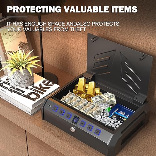 Miniatura 6 de Nuvium Caja fuerte para armas de fuego para el hogar, dispositivo de seguridad de armas de fuego de metal para pistola, dispositivo seguro para