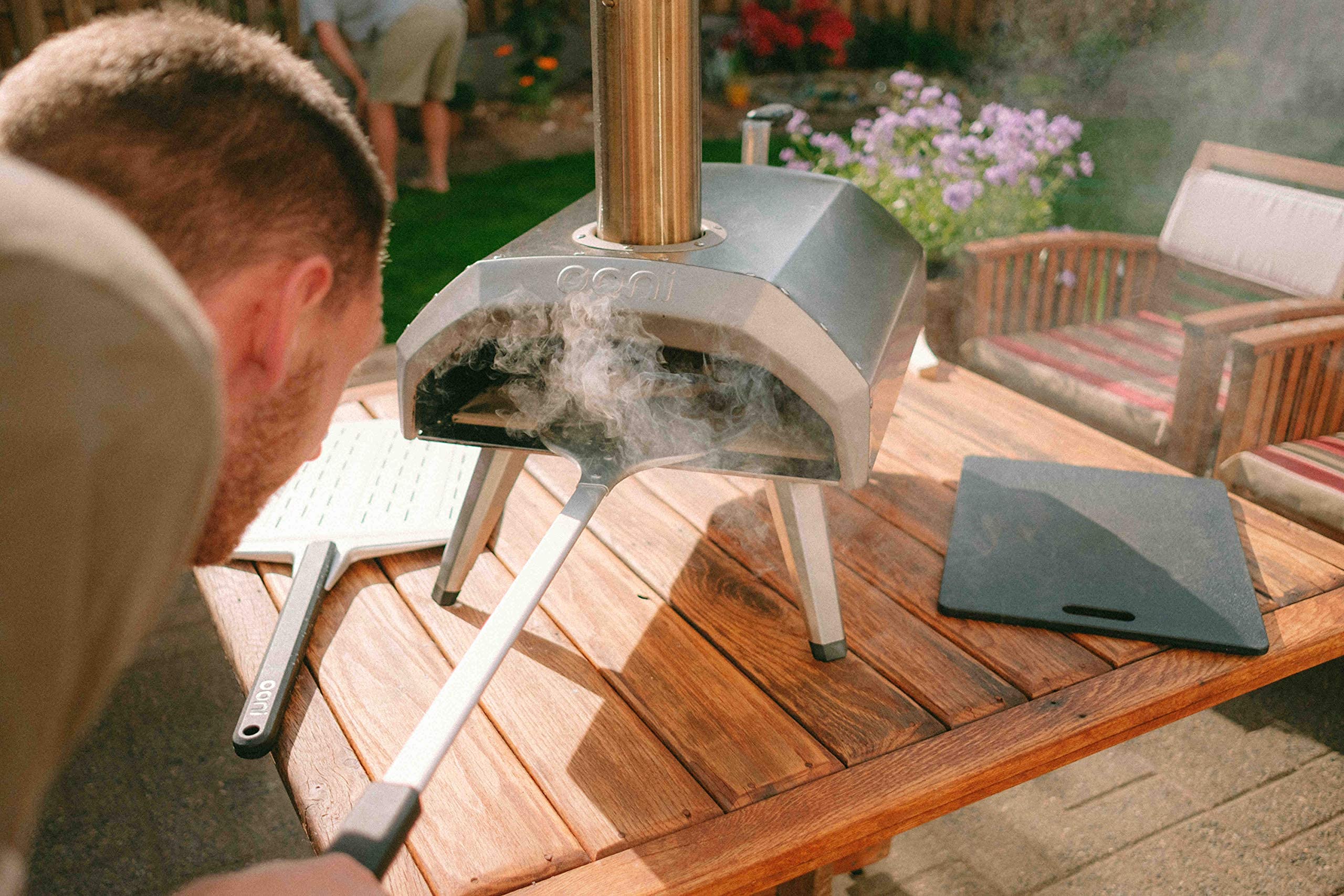 Ooni Pizza Turning Peel Long Handle Lightweight Metal Pizza Peel for