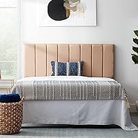 Vista 15 de LUCID - Cabecera tapizada de altura media - Relleno de diamantes - Poliéster acolchado - Altura ajustable de 34 a 46 pulgadas - Fácil montaje - Para