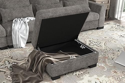 Miniatura 7 de Sunrise Coast Sofá modular de 130 pulgadas, sofá convertible en forma de L y sofás con otomana movible, seccional, copo de nieve