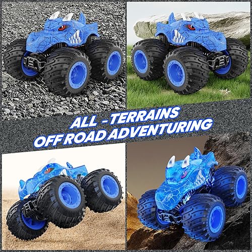 Miniatura 6 de BAODLON Auto monstruo a control remoto, 2.4 GHz RC Monster Trucks Juguetes para niños de 3 4 5 6 7 8 años de edad, camión todo terreno RC