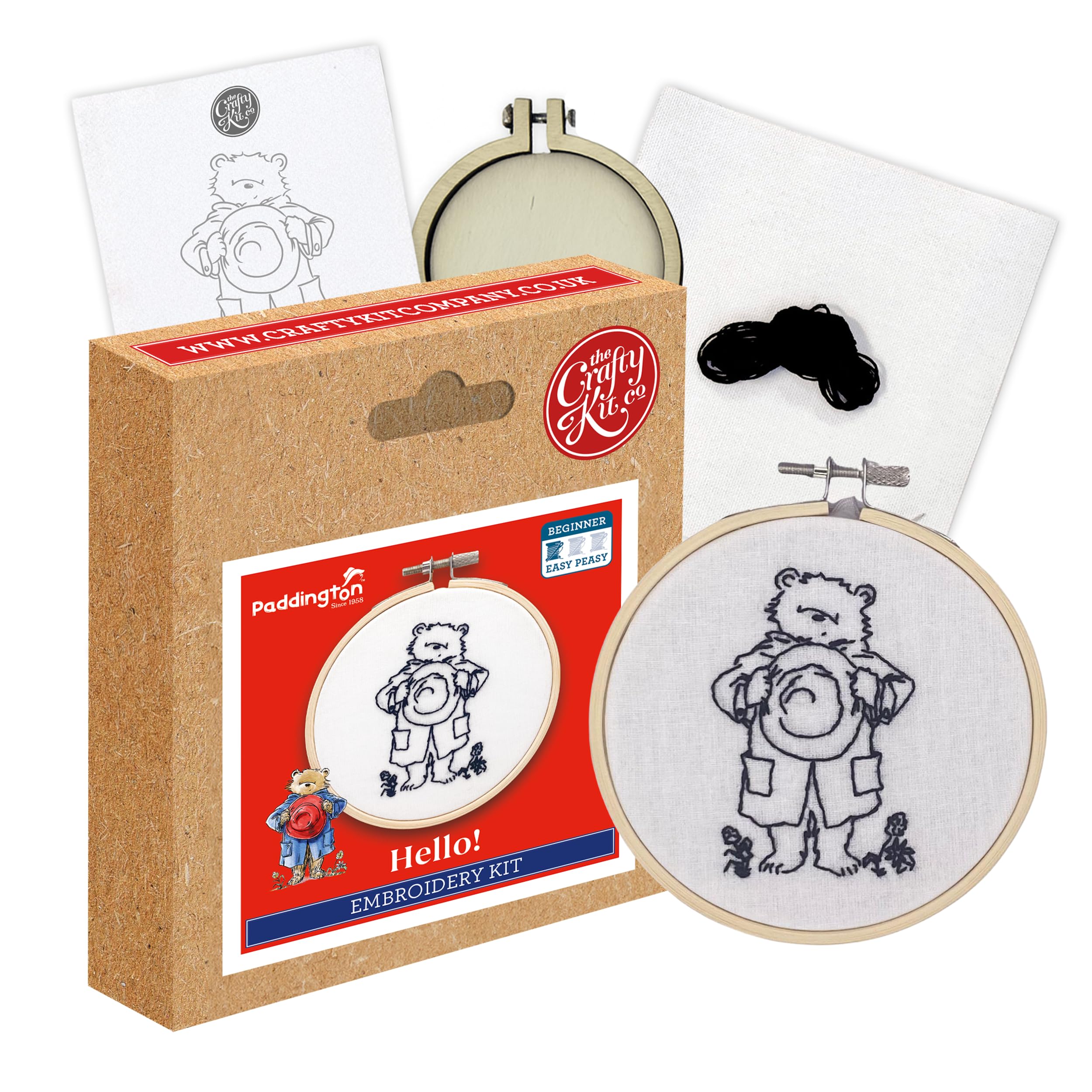 The Crafty Kit Company 'Paddington Bear - Hello!' Embroidery Kit